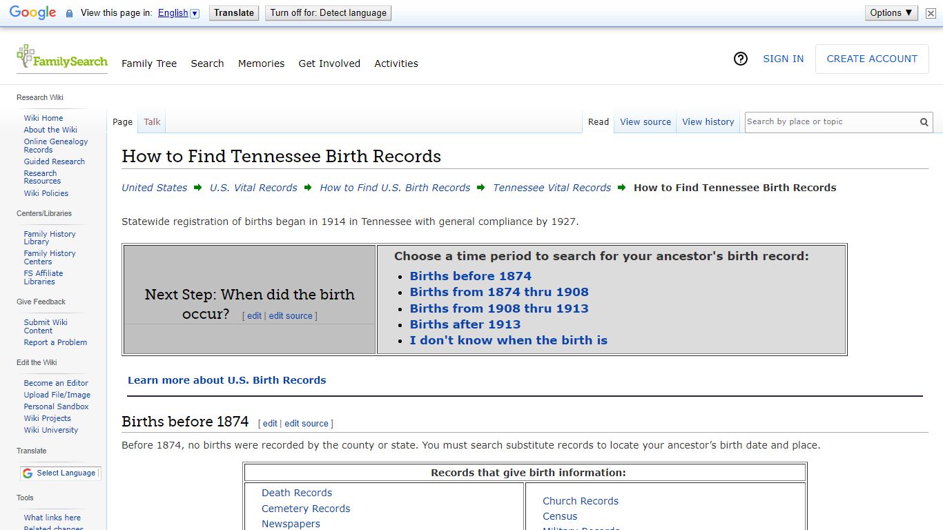 How to Find Tennessee Birth Records • FamilySearch