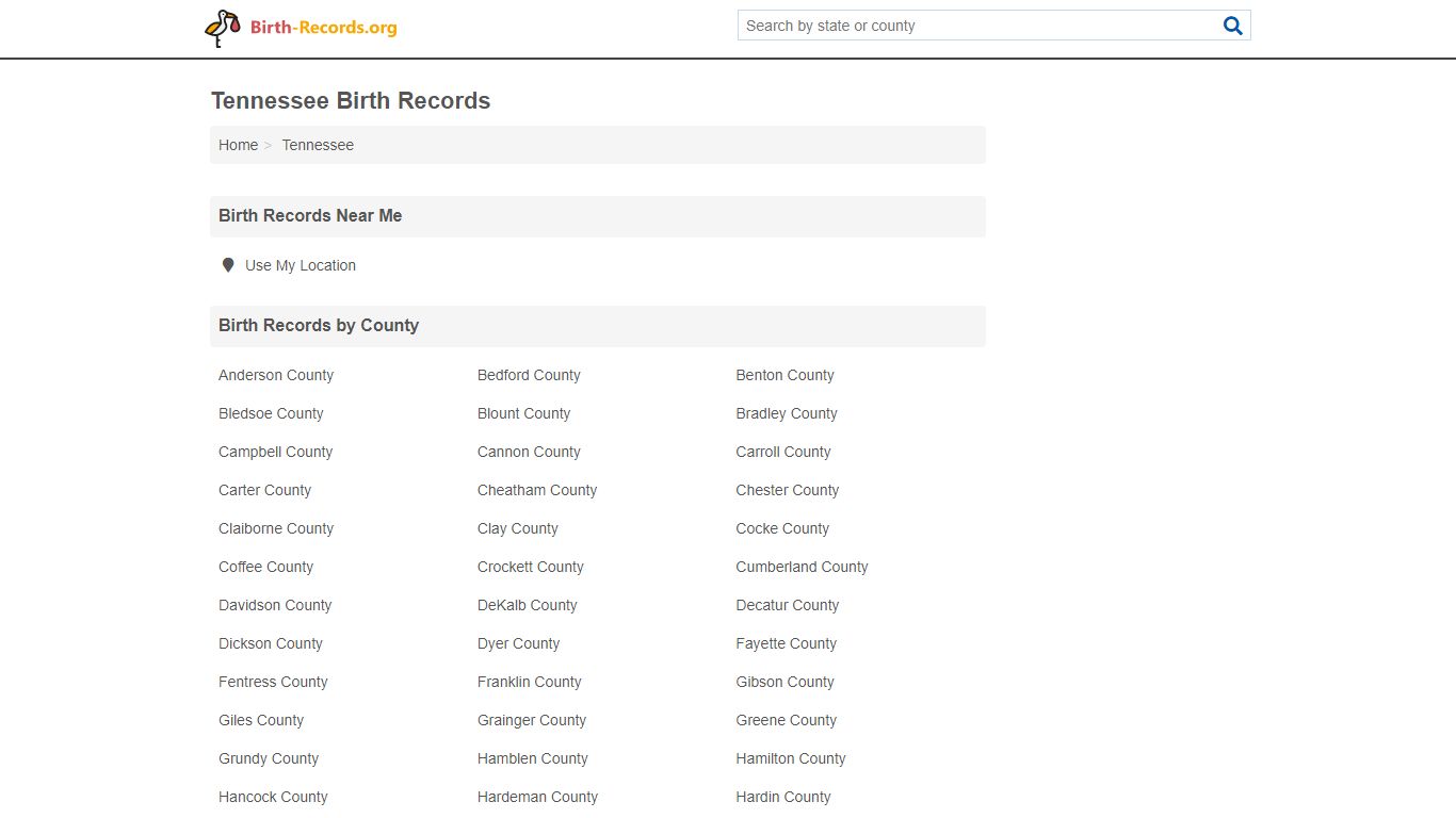 Tennessee Birth Records